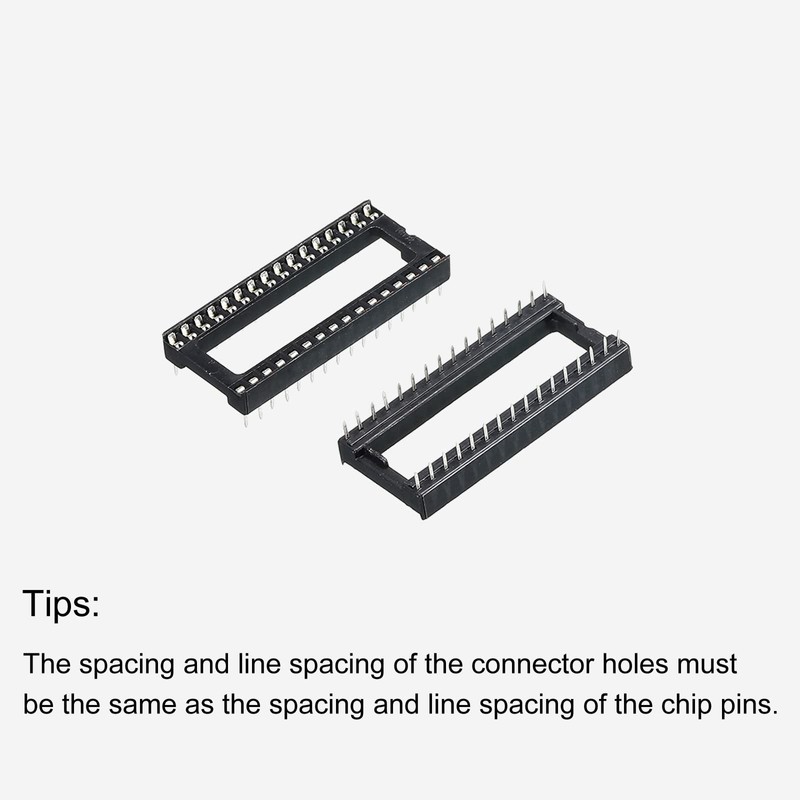 sourcing map DIP IC Chip Socket Adapter Flat Pin 32P