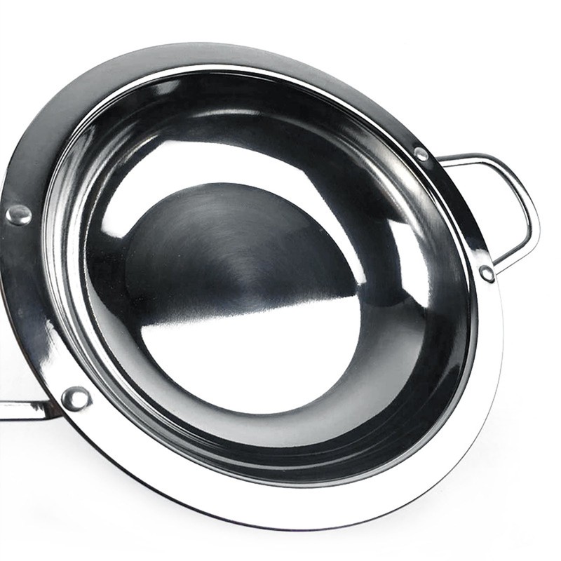 Stainless Steel Soup Pot Binaural Large Capacity Shallow Wide Edge