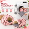 Oxiros Guinea Pig Hideout Tunnel Set, 2 Pack Washable Small