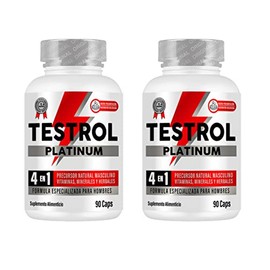 Testrol | Combo Dúo Testrol Platinum 4 en 1 para Hombres | Rendimiento, Vitalidad, Salud Masculina y Soporte Muscular | 90 Cápsulas c/u