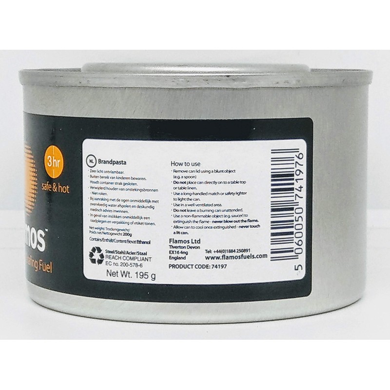 Flamos Ethanol Chafing Fuel 3 hrs Safe & Hot