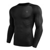 NELEUS Men's 3 Pack Compression Workout Long Sleeve Shirts,5030,Black,3XL