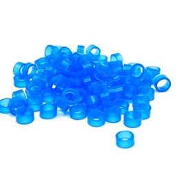 200pcs Dental Color Code Rings, 6mm Silicone Non-Toxic Orthodontic Rings Accessory, Autoclavable Instrument Identification System for Dental Clinics (Blue, S)