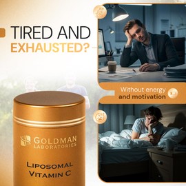 Goldman Laboratories LIPOSOMAL Vitamin C Capsules - High Strength Vitamin C Supplements Encapsulated for Maximum Bioavailability | Immune System Vitamins | Liposomal VIT C | 60 Vegetarian Capsules | Goldman Laboratories