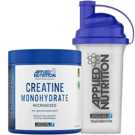 Applied Nutrition Creatine + 700ml Shaker | Creatine Monohydrate Micronized Powder, Increases High-Intensity Physical Performance (250g - 50 Servings) (Unflavoured)