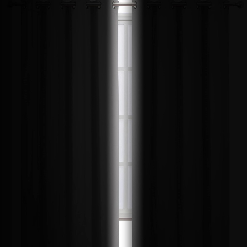 LEMOMO Blackout Curtains 66 x 84 inch/Light Grey Curtains Set