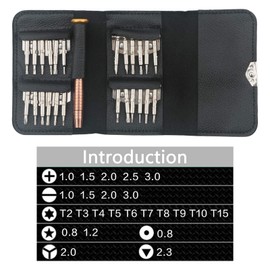 Mini 25 in 1 Magnetic Suction Portable Wallet Type precision Screwdriver Set Mobile Phone Tablet Electronics Maintenance Tool, Professional and Practical, Compact and Portable