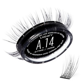Lashify Lashify Amplify 14mm Gossamer DIY Eyelash Extensions Refill, Black, Easy False Eyelashes for a Natural Look