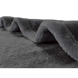 Pagnanno. Flannel Fleece Mink Throw Pack of 2 - Sofa/Bedspread/travel Blankets –Super Soft, light-weighted, Warm, Cosy Large Size – Many colours (Charcoal, Double 150x200cm (2 Pack))