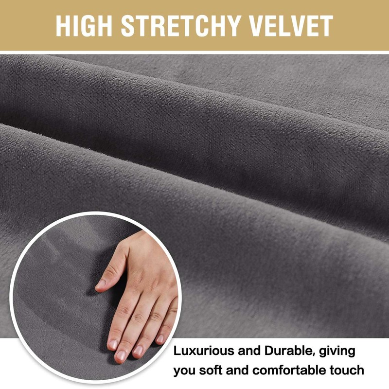H.VERSAILTEX Velvet Dining Chair Covers Stretch Chair Covers for Dining