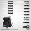 19-Piece Plastic Handle Carbon Steel Kitchen Knife Block Set with