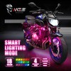 MZS 8Pcs Motorcycle LED Light Kit, Multi-Color Neon RGB Strips