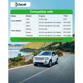 Dacall Activated Carbon Cabin & Engine Air Filter Set fit for INFINITI JX35 (2013)/QX60 (2014-2020) 3.5L, for Nissan Altima/Maxima/Murano/Pathfinder 3.5L (2013-2024), Replace CF11776, CA4309