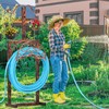 Ouinis Garden Hose Holder Hanger Freestanding, Upgraded 4 Spikes Heavy