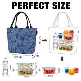 Aosbos Lunch Bag Women Insulated Lunch Bags for Adult Lunch Box for Women Meal Prep Lunch Box Cooler Lunch Tote Bag Picnic Bag Lunchbox, Plantain Leaf