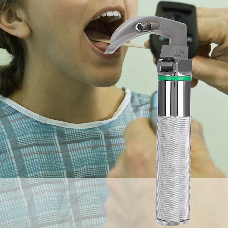 Stainless Steel Diagnosis Laryngoscope Set Adult Children Throat Detection Tool