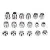 Viking Beard Beard Beads, 18 Pieces, Stainless Steel Hair Tube