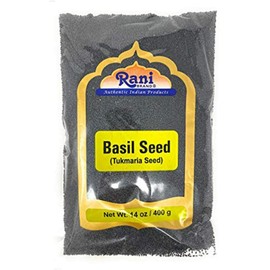 Rani Tukmaria (Natural Holy Basil Seeds) 14oz (400g) Used for Falooda / Sabja