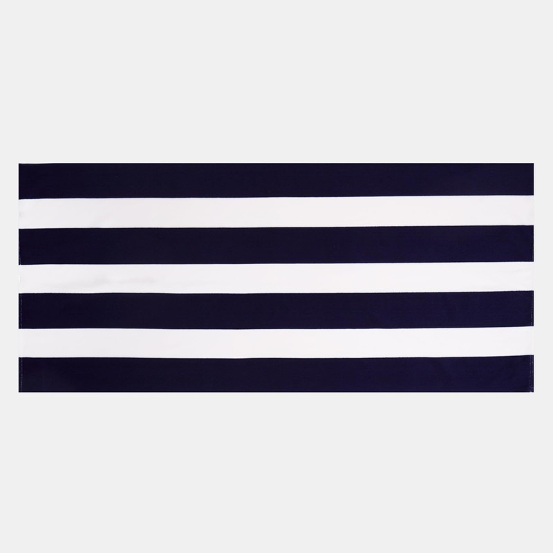 DREAMSCENE Beach Towel Stripe Navy Blue Swimming Pool Beach Holiday