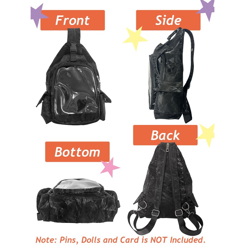 VOUSXLLEZ Ita Bag Chest Pack Backpack with Pin Insert,Crossbody Sling
