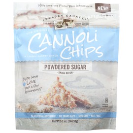 GOLDEN CANNOLI Golden Powdered Sugar Cannoli Chips, 5.1 Oz