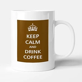 Victorian Printing Co - Keep Calm - and Drink Coffee, Ceramic, 11fl.oz.