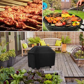 Grill Cover 60 inch, iCOVER Waterproof BBQ Gas Grill Cover, Polyester Lightweight Easy On/Off, Dustproof Fade Resistant for Weber Char-Broil Nexgrill and More Grills