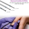 Nail Drill Bits Sets,10pcs Professional 3/32" Diamond Cuticle Electric Nail