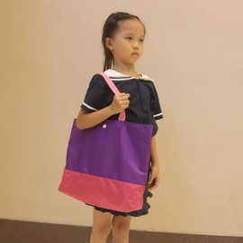 MESRINA Lesson Bag, Boys, Girls, Nylon, Handbag, Elementary School Students, Large, Gusseted, purple