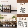 Gonfoam 3-Tier Expandable Shoe Rack,Adjustable Shoe Shelf Storage Organizer Heavy
