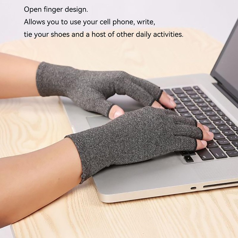 Worzwin Bamboo Compression Gloves - Bamboo Arthritis Gloves for Men