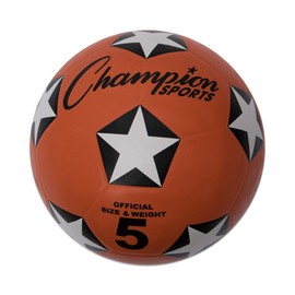 Champion Sports Rubber Cover Soccer Ball Set,Size 5