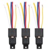 3pcs DC12V 80A LED Flasher Relay Waterproof Shockproof 5‑Pin Car