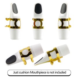 Rockhouse Saxophone Mouthpiece Patch Pad, 0.8mm Thick Mouthpiece Teeth Cushion Sticker for Alto Tenor Sax Clarinet Instrument Accessory, Black, 10-Pack