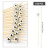 Cocktail Sticks for Food 150 PCS 4.7 Inch Silver Pearl