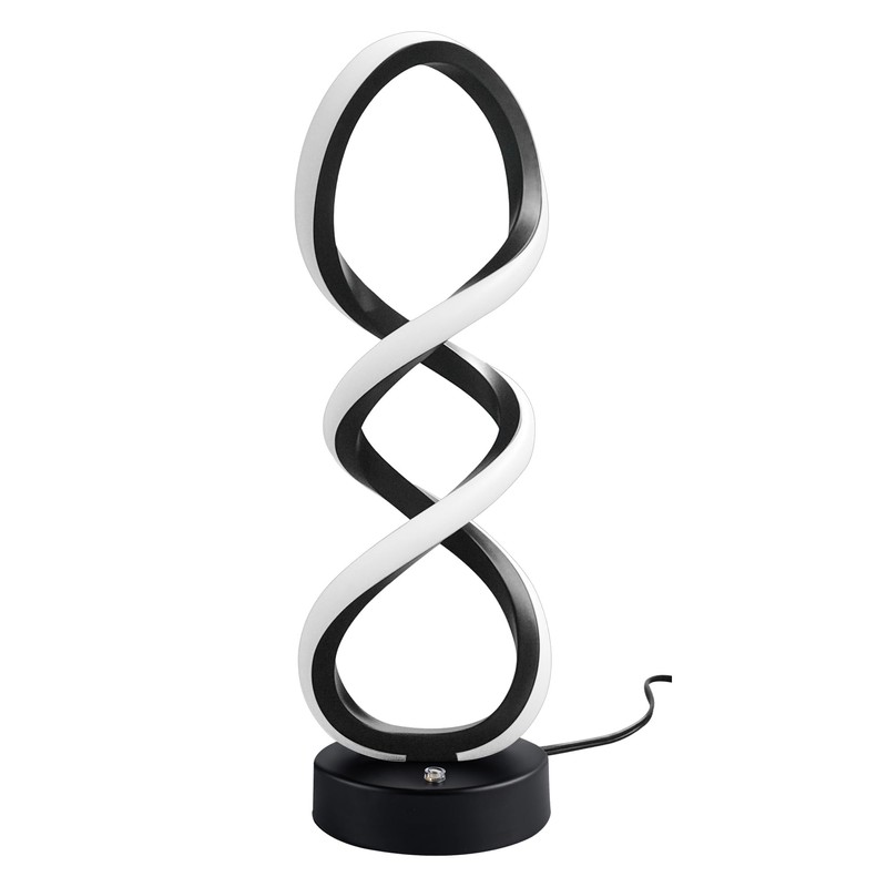 Adebime Modern Table Lamp, 7 Colors 10 Light Modes Spiral