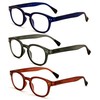 V.W.E. 3 Paris Lightweigh Round Reading Glasses - Spring Hinge