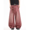 DFGIGT Mens Streetwear Hip Hop Baggy Jeans Wide Leg Skater