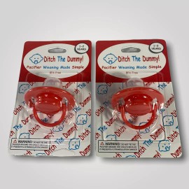 Ditch The Dummy Weaning Pacifiers BPA Free (1-2 Years) Ditch The Dummy - Qty of 2 - NEW