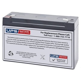 6V 12Ah F1 - Compatible Battery for LightAlarms RPG1H, RPG-1-H by UPSBatteryCenter