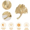 MOROBOR 6PCS Ginkgo Cupboard Knobs, Solid Metal Drawer Pulls, Creative