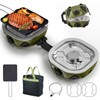 2 Burner Camping Stove,20000 BTU Foldable Propane Camp Stove with