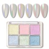 6 Colors Solid Nail Powder Palette Nail Powder Nude Nail