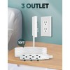 SakerPlus Outlet Concealer Power Strip-Outlet Cover Extender with 3AC Outlets-10ft