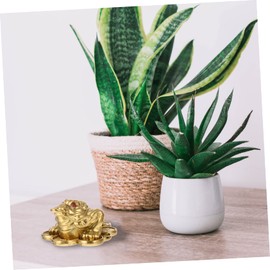 Levemolo Brass Craft Figurine Lucky Golden Toad Wealth Toad Decoration Desktop Decoration