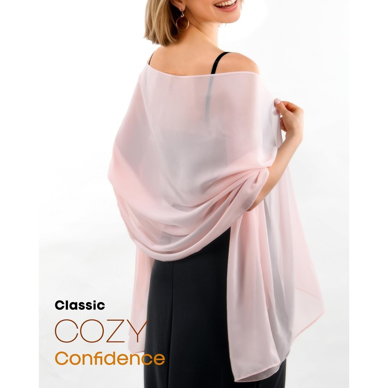 FURTALK Chiffon Shawl Wraps for Women Evening Dresses Soft Scarf