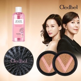 1 Cledbel Glow Power Lift V Cushion + 2 Refills + Lip & Eye Remover / 끌레드벨 글로우 파워 리프트 V쿠션 1개+리필2개+립앤아이리무버