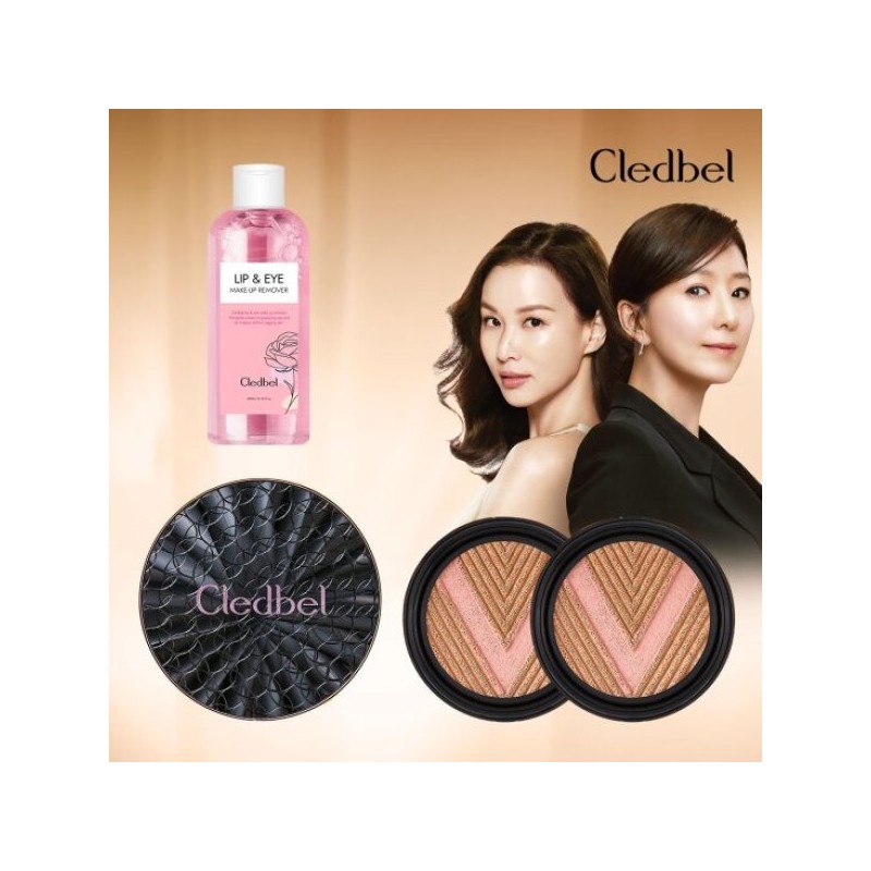 1 Cledbel Glow Power Lift V Cushion + 2 Refills