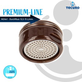 Tecuro Tap Aerator & Regulator Tap Aerator M24X1 AG Mocca Brown (RAL 8017)