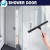 Shower Squeegee, 10-Inch Matte Black Squeegee, All-Purpose Stainless Steel Squeegee